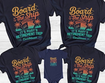 Custom Retirement Cruise Shirt, Personalized Retirement Trip Cruise Crew Tees, Retired Coworker Cruise Party, Retirement Vacation Gift