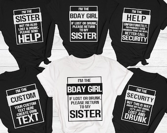 Custom Funny Girls Trip Shirts, Birthday Vacation Matching Tees