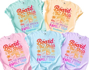 Camisetas personalizadas para cruceros familiares, camisetas de vacaciones personalizadas, ropa a juego para viajes familiares.