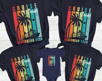 Custom Cruise Crew 2026 T-shirts, Family Matching Group Tees