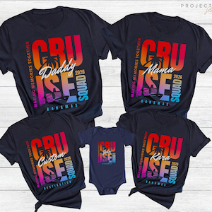 Personalized Cruise Squad 2026 Shirt Caribbean Cruise Matching Shirts Family Cruise Crew Custom Name Tshirts Group Dad Mom Kids Bodysuit