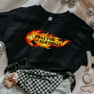 Pray For California Shirt LA Strong Tshirt California Wildfires Tshirt Pray For LA Los Angeles T-shirt Support Fire Fighters UNISEX Tee LA05