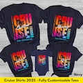 Personalized Cruise Squad 2025 Shirt Caribbean Cruise Matching Shirts Family Cruise Crew Custom Name Tshirts Group Dad Mom Kids Bodysuit