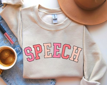 SLP Sweatshirt Speech Therapist Shirt, SLP Therapy Sweater, Retro Pathology Grad Top, Gift for Pathologist, Cute Language Pathologist Shirt