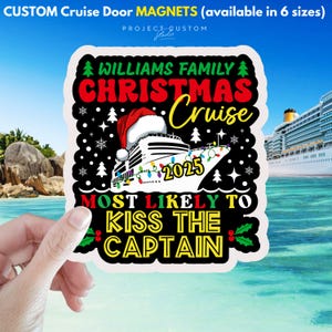 Personalized Christmas Cruise Door Magnets, Custom Christmas Cruise Door Decor, Caribbean Cruise Holiday Magnet, Family Cruise Souvenir Gift