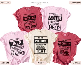 Custom Funny Girls Trip Shirts, Matching Vacation T-shirts