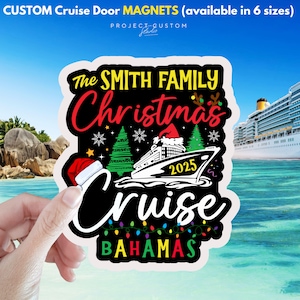 Personalized Christmas Cruise Door Magnets, Custom Christmas Cruise Door Decor, Caribbean Cruise Holiday Magnet, Family Cruise Souvenir Gift