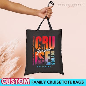 Sac fourre-tout personnalisé croisière en famille, cadeaux de voyage