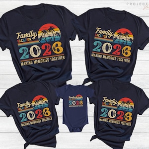 Family Vacation 2026 Making Memories Together Shirt, Retro Family Vacation Shirt Beach Family Vacation Shirts 2026 Family Vacation Tee FV26a