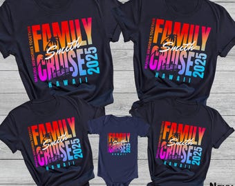 Personalized Family Cruise Shirts 2025 Custom Family Vacation Shirts Colorful Matching Cruise Tshirts For Family Cruise Caribbean Cruise Tee