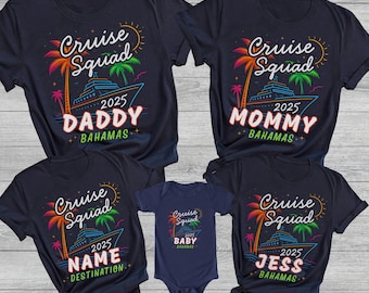 Personalized Cruise Squad 2026 T-Shirts, Matching Family Trip Tees
