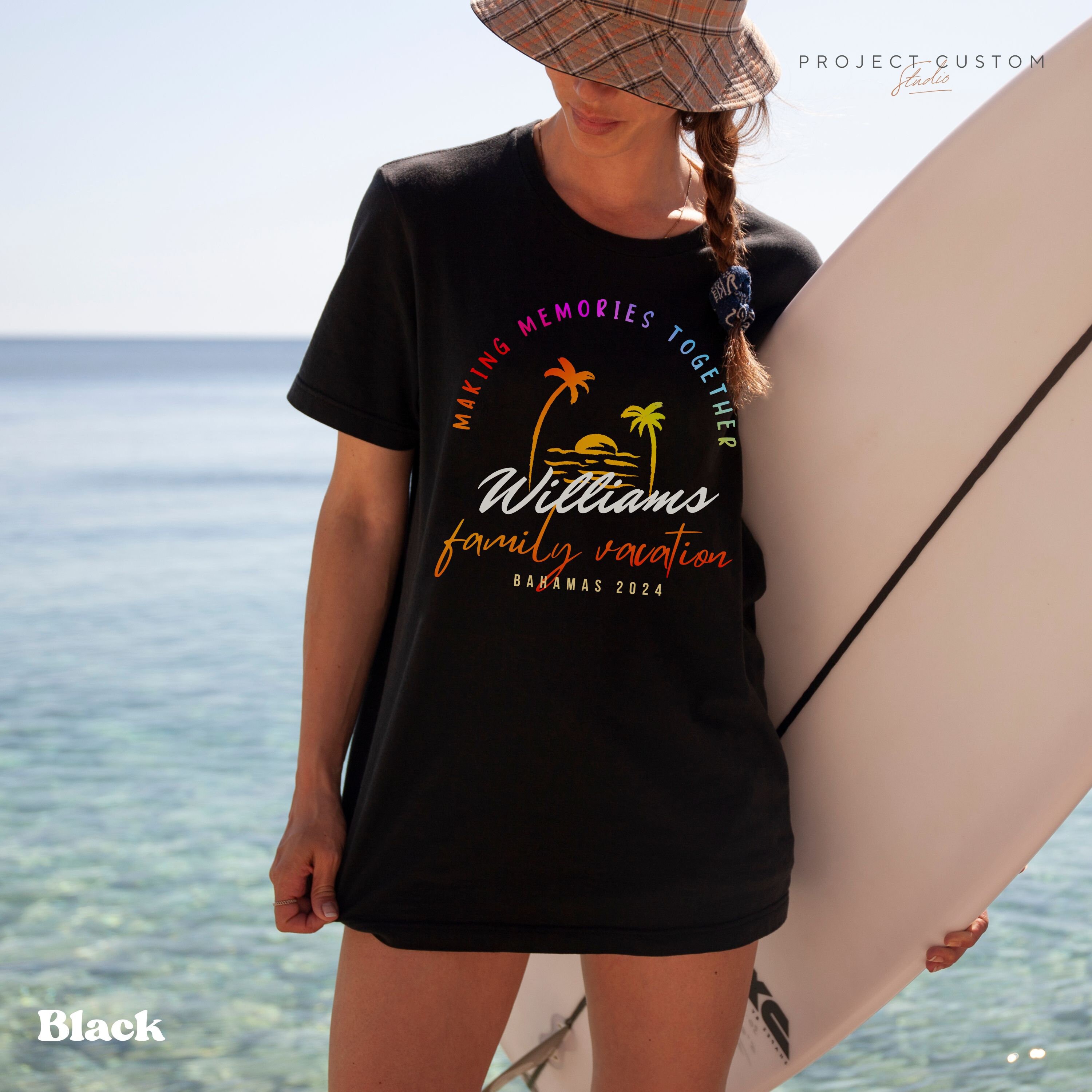 Discover Personalized Family Vacation 2024 Shirt Custom Name T-Shirt