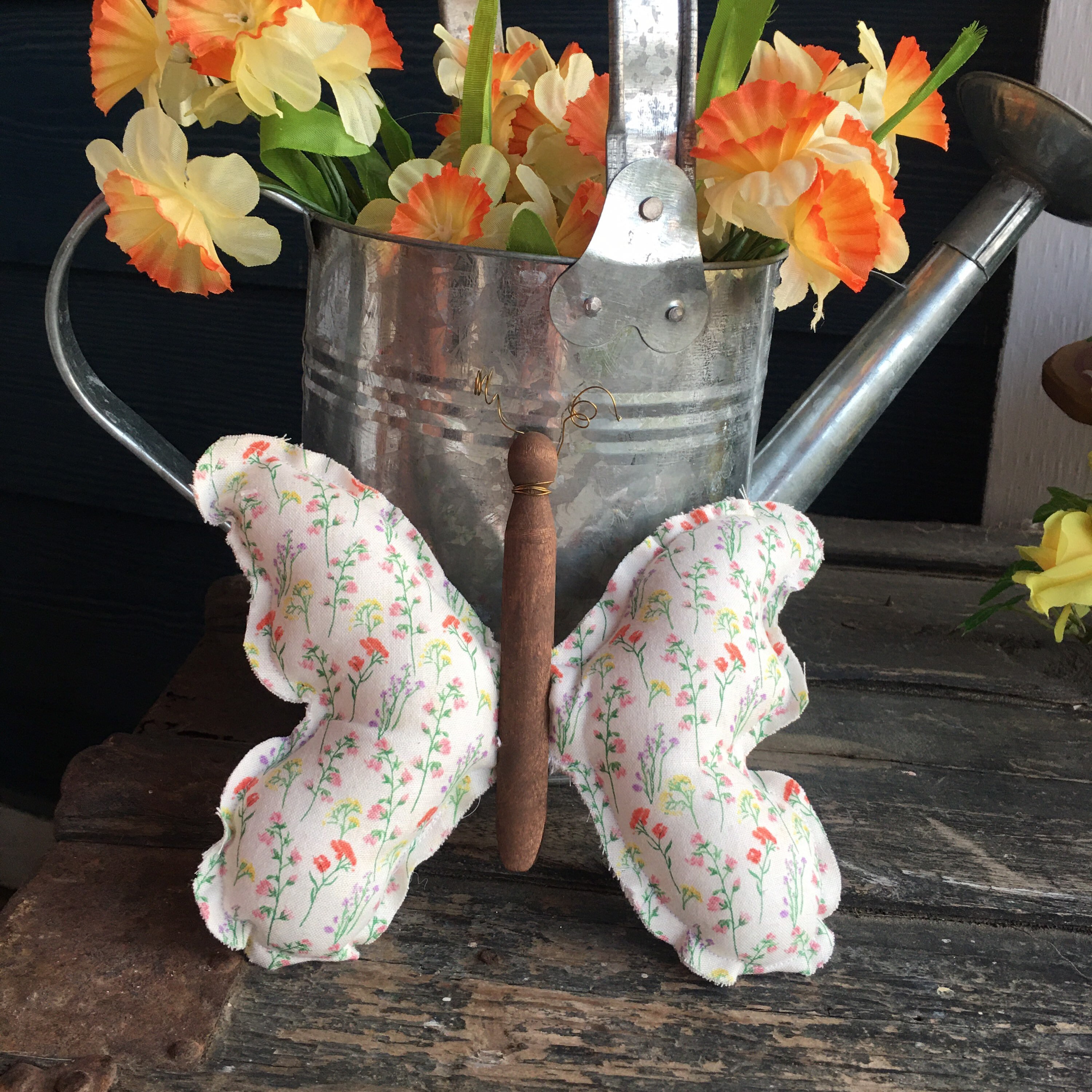 Butterfly primitive art or bowl tuck or shelf sitter Etsy