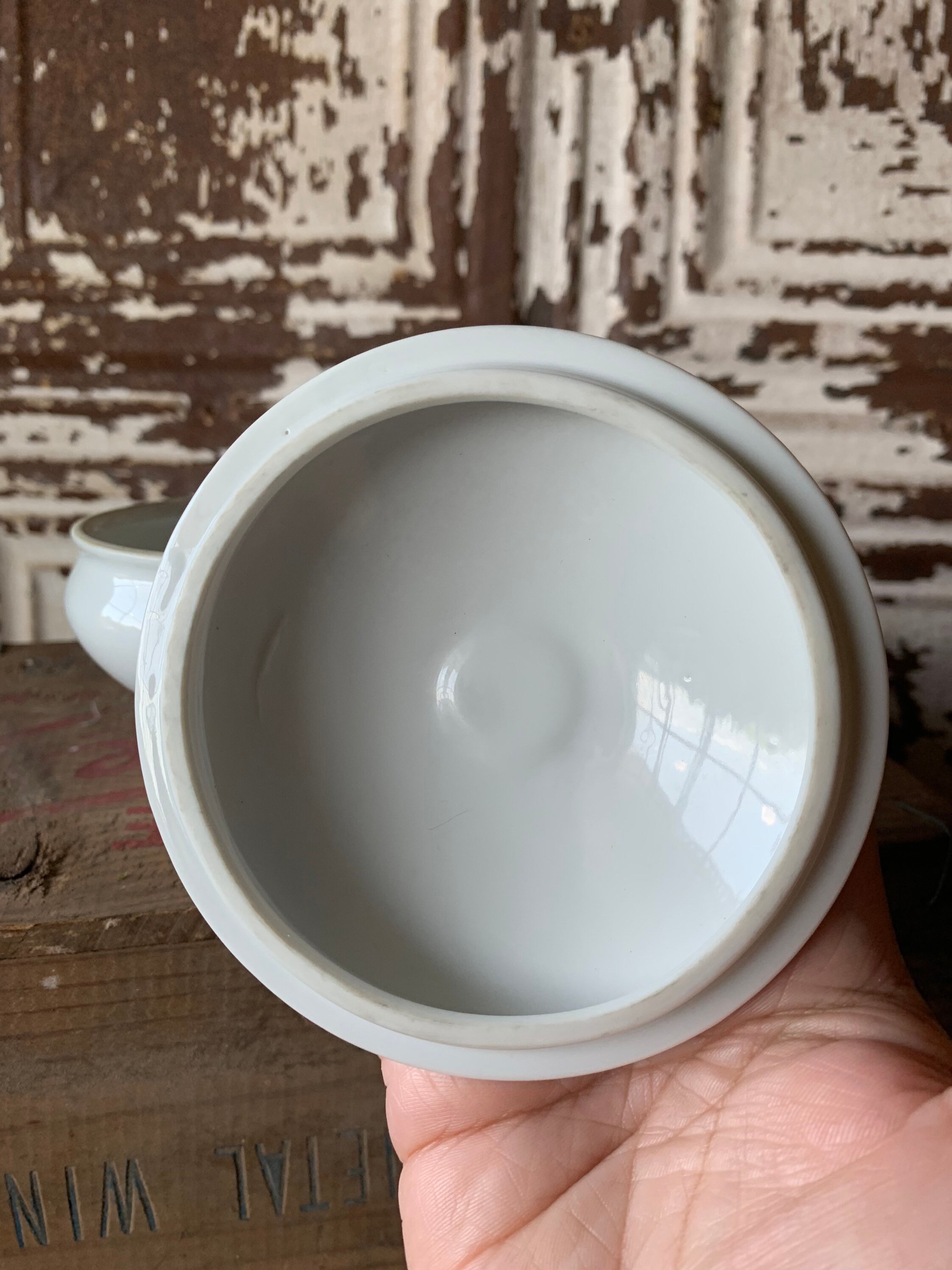 Vintage Unmarked Ironstoneesque Mini Tureen / Mustard Pot / Etsy