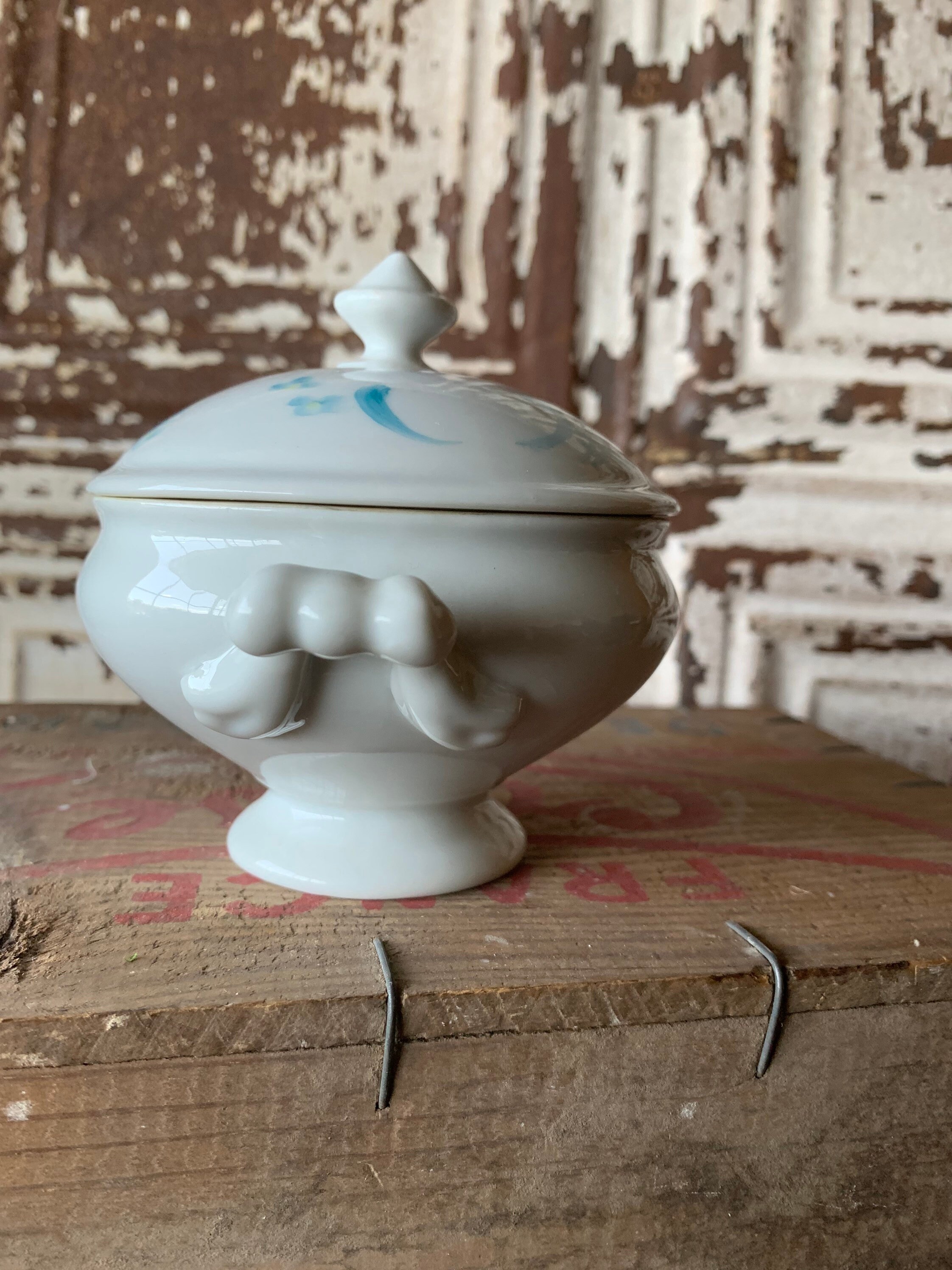 Vintage Unmarked Ironstoneesque Mini Tureen / Mustard Pot / Etsy