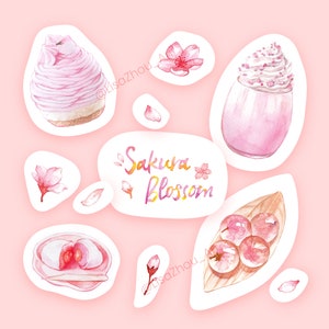 Sakura Food Washi Aufkleber (13er Pack), dekorative Aufkleber, Laptop Aufkleber, Planer Aufkleber, Lebensmittelaufkleber, schräge Aufkleber