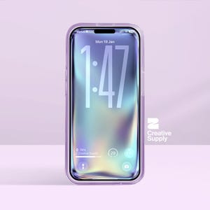 Iridescent Liquid Glass Wallpaper | Dreamy Holographic Gradient Glow Aesthetic Lock Screen | Green Purple Abstract Phone Background