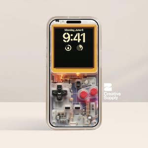 Retro Gameboy iPhone Wallpaper | Transparent aesthetic Lock Screen | Y2K Digital gift idea | Nostalgic Gift for her | Gift for him