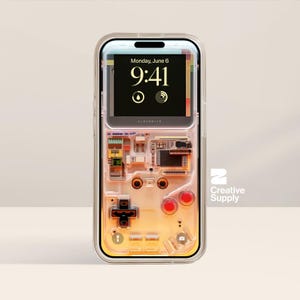 Retro Gameboy iPhone Wallpaper | Transparent aesthetic Lock Screen | Y2K Digital gift idea | Nostalgic Gift for her | Gift for him
