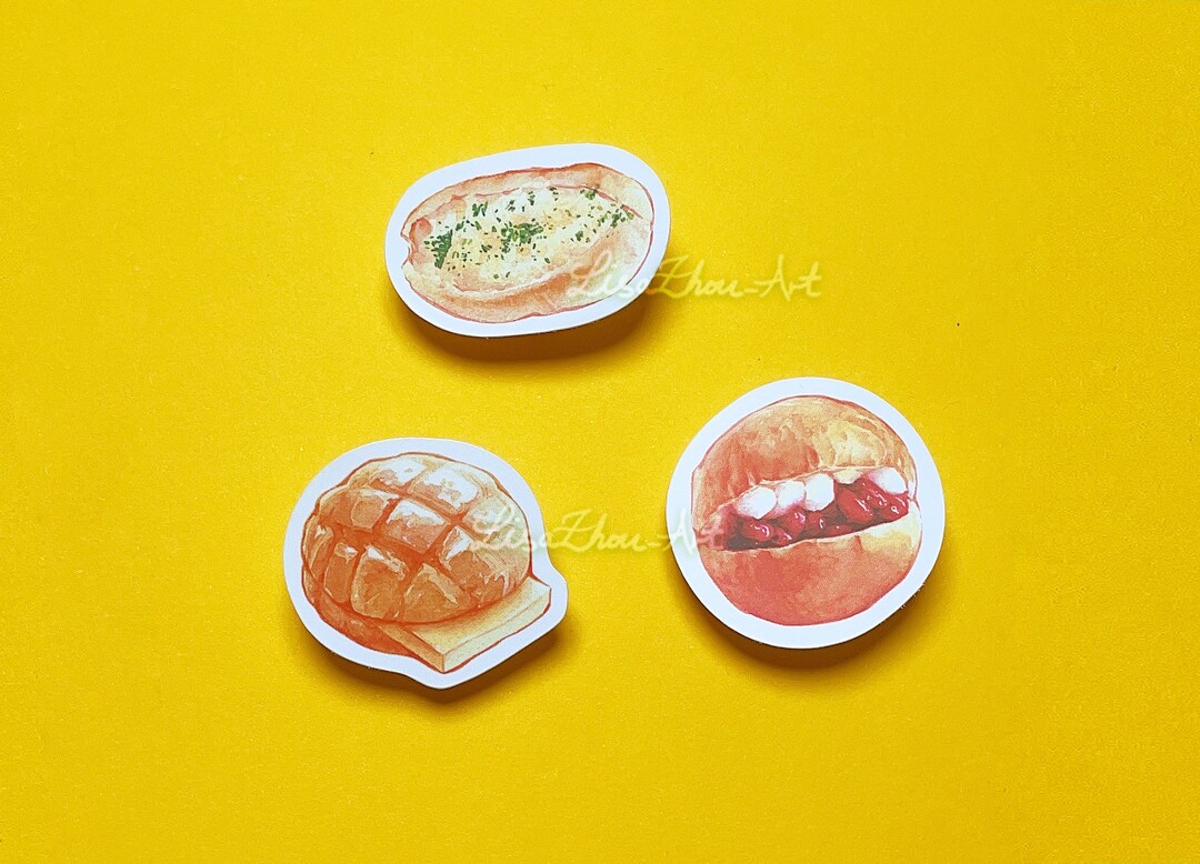 Food Stickers Pack Bread Sticker Set A Planner Stickers, Scrapbook ...