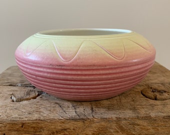 Vintage JT Dryden Original 1991 Ceramic Round Bowl Studio Pottery Made in Arkansas USA Boho Shabby Modern Cottage Retro 7”