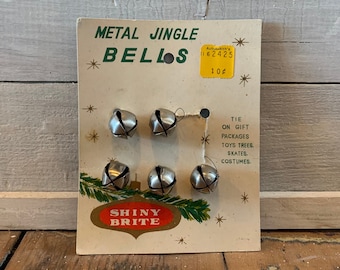 Cascabeles vintage brillantes de la década de 1950 de MCM, diseño retro moderno y poco común para Navidad.
