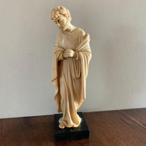 Vintage Banchi Jesus Statue Italy Figurine 8” Resin Christ Catholic Religious Devotional Prayer