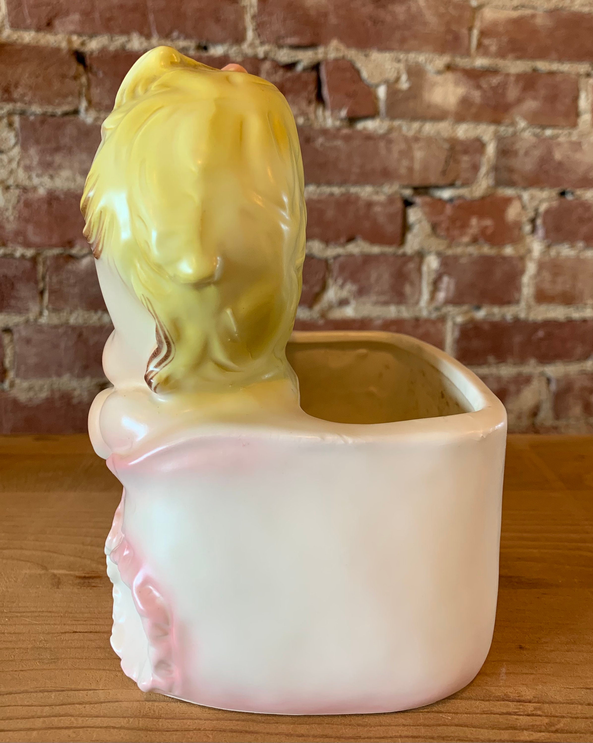 Vintage Large Ceramic Baby in Diaper Indoor Planter A475 Etsy UK