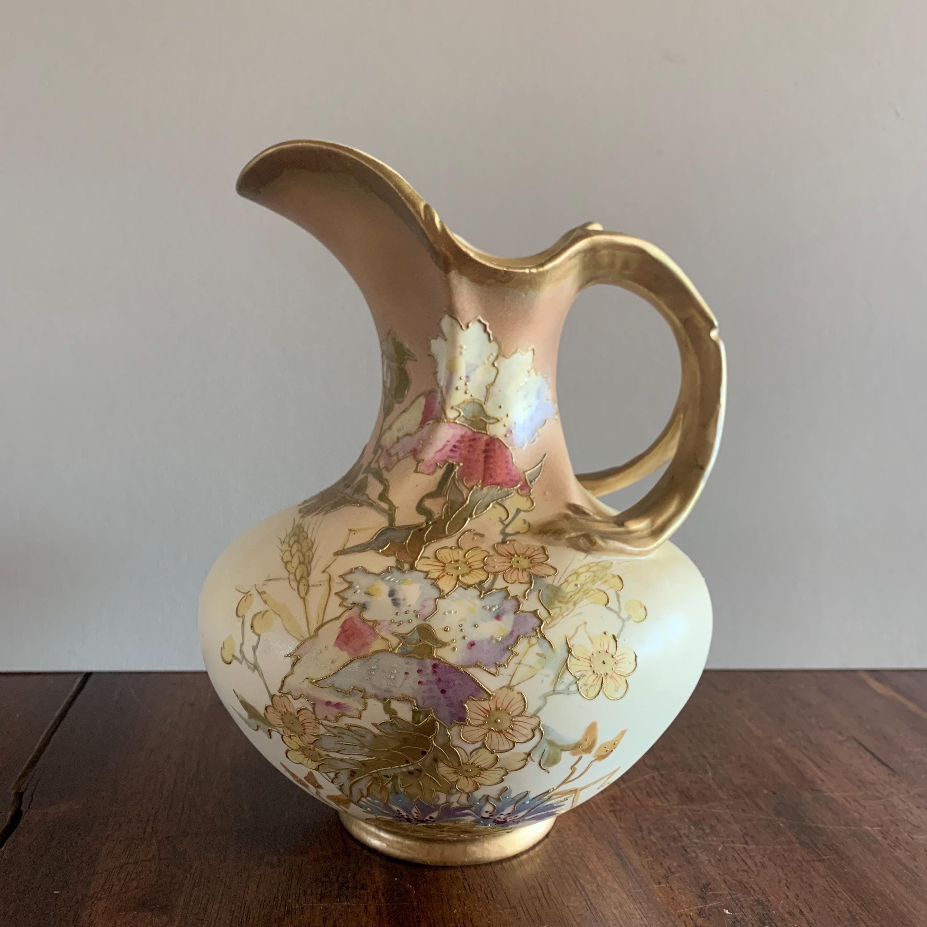 LIG】20世紀初頭 ドイツ Royal Bonn ロイヤルボン窯 Y.Lticher銘 色絵