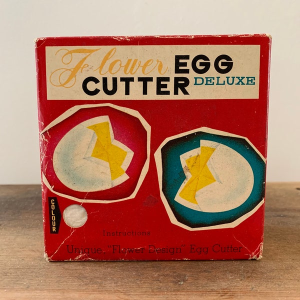 Vintage Flower Egg Cutter Deluxe Colour 1950’s Deviled Eggs Rovel Made in Japan MCM Kitchen Serving Appetizer Culinary Arts