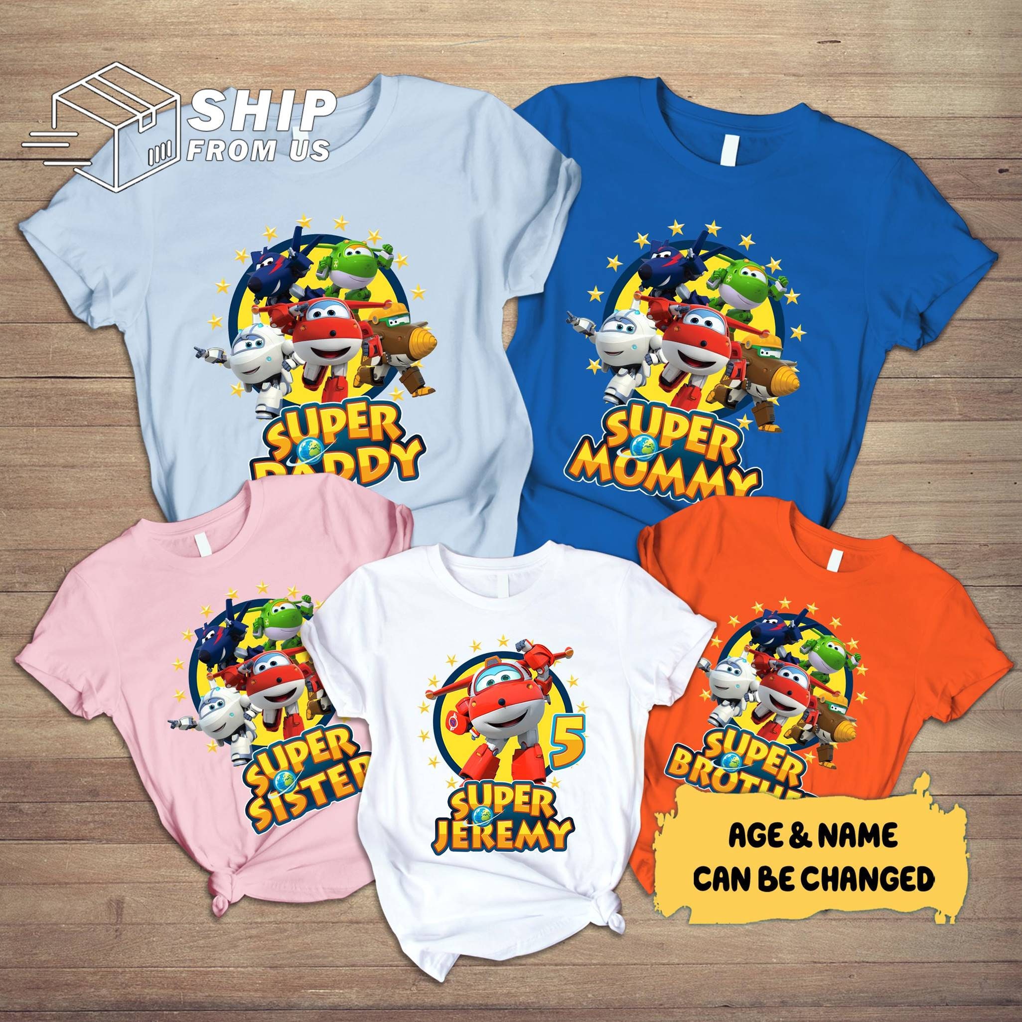 Super Wings Shirt Personalized Super Wings Birthday Family - Etsy Israel