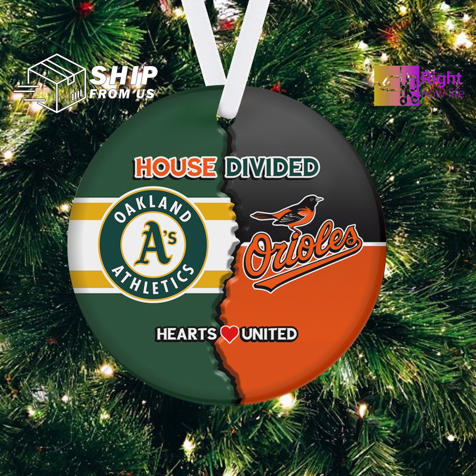 Custom House Divided Ornament Custom Hearts United Football Etsy
