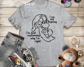 Seven Dwarfs Tshirt Disney Grumpy 