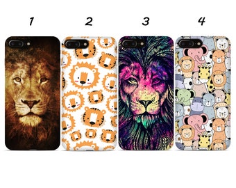 Color lion Case iPhone X XS XR iPhone 12 iPhone 8 Plus Samsung S6 Samsung Note 20 Note 9 Note 10 Plus Samsung S10 Samsung S9 Protective case