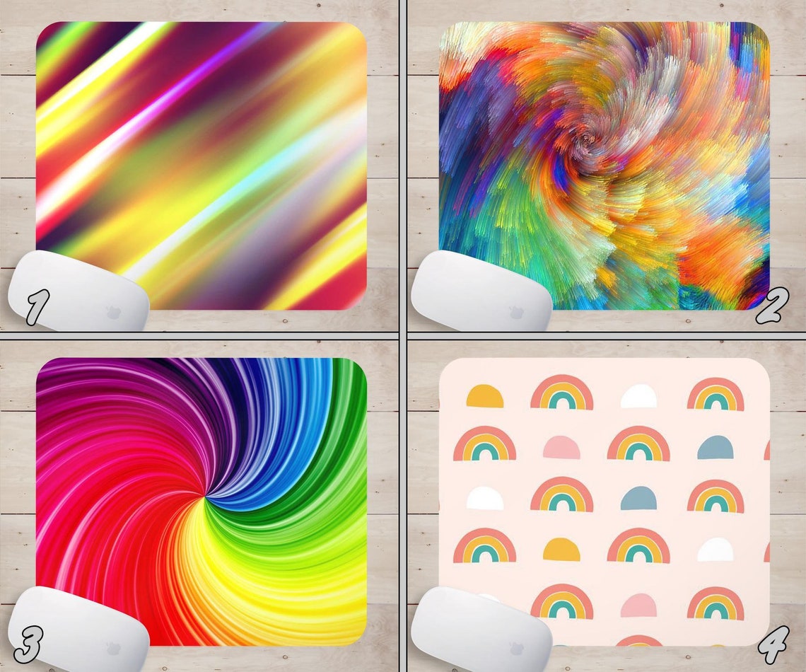 Rainbow Mouse Pad Mouse Pad Pad for Mouse Rainbow Mouse Mat Etsy