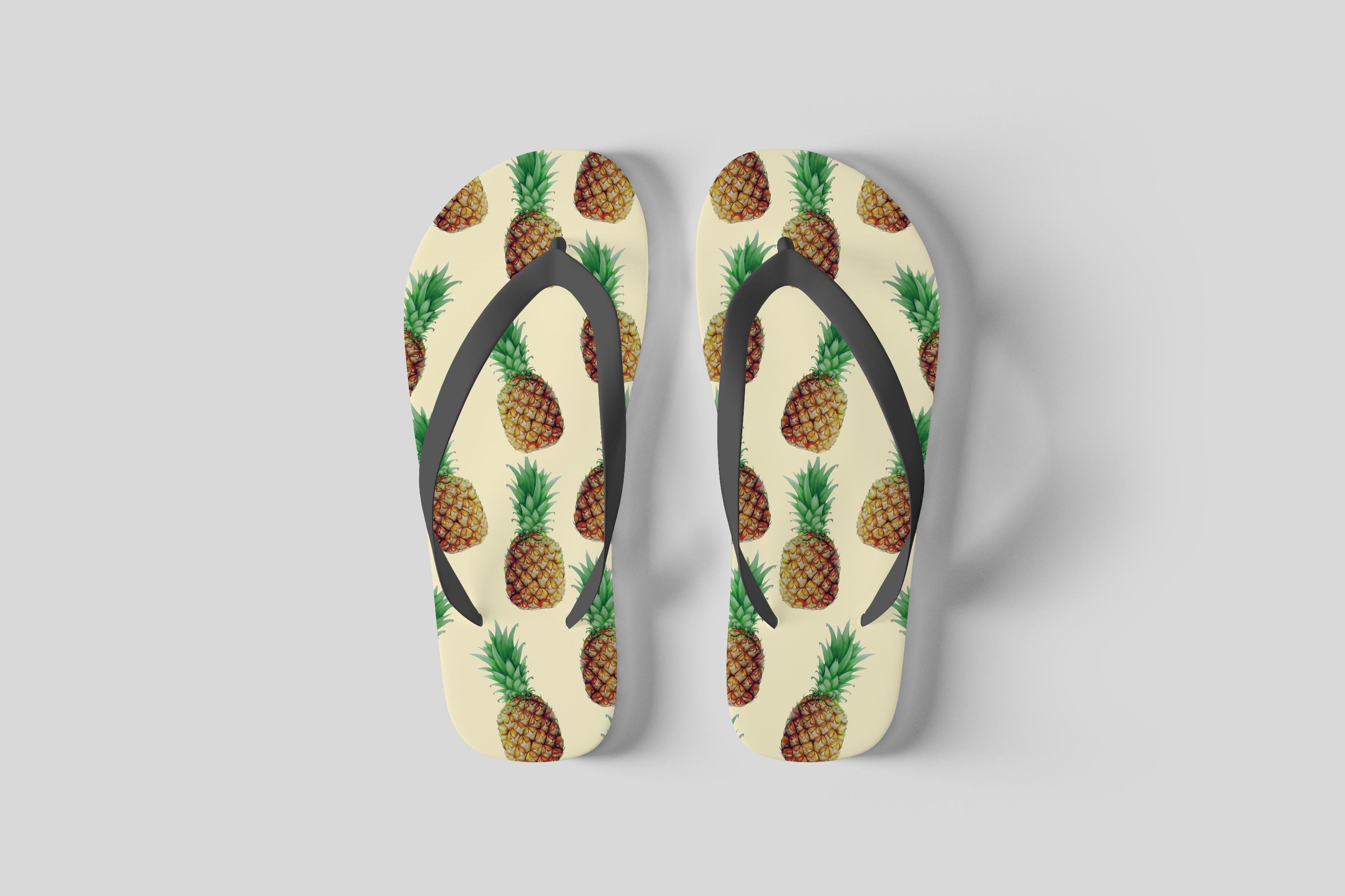 pineapple island flip flops