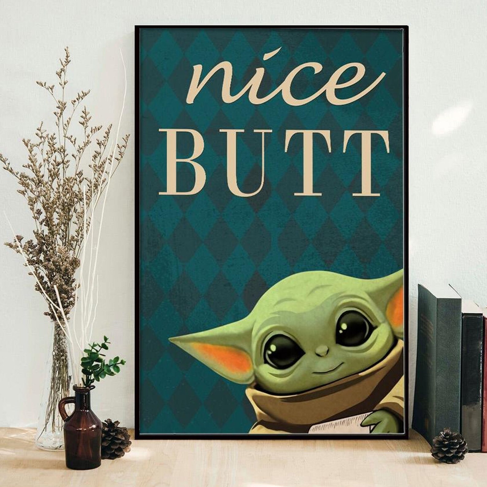 Baby Yoda Poster Nice Butt Poster Baby Yoda Star Wars Etsy