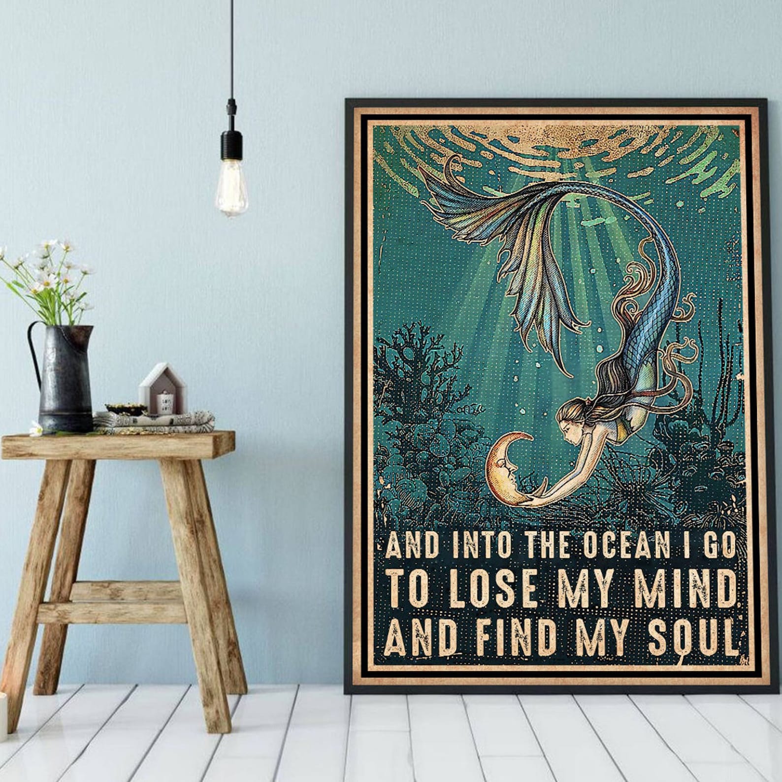 And Into The Ocean I Go To Lose My Mind and Find My Soul Etsy