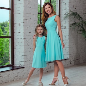 Mommy and me mint dresses, Mother and Daughter dresses, photoshoot dress for mother and daughter, dress for girls, summer dress