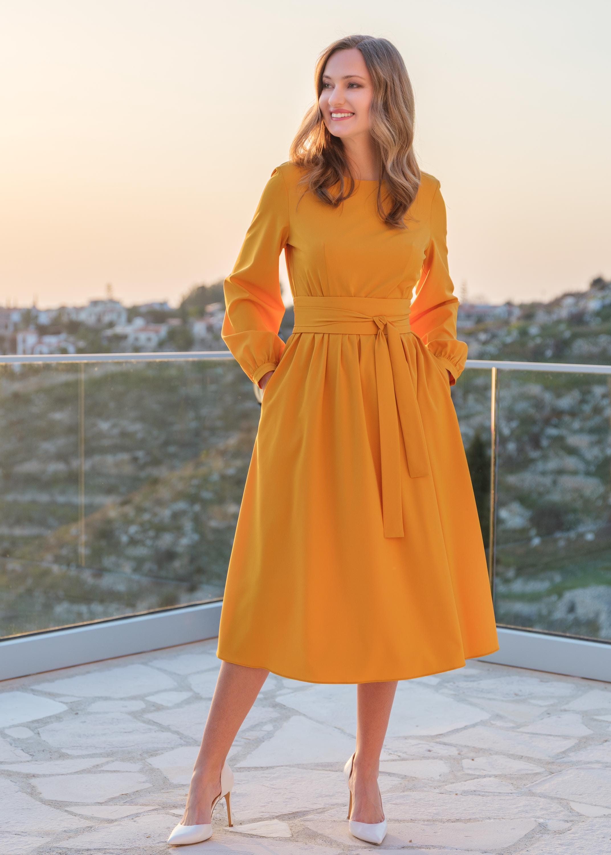 royal blue satin midi dress Blue Satin Midi Dress with Oversized Bow