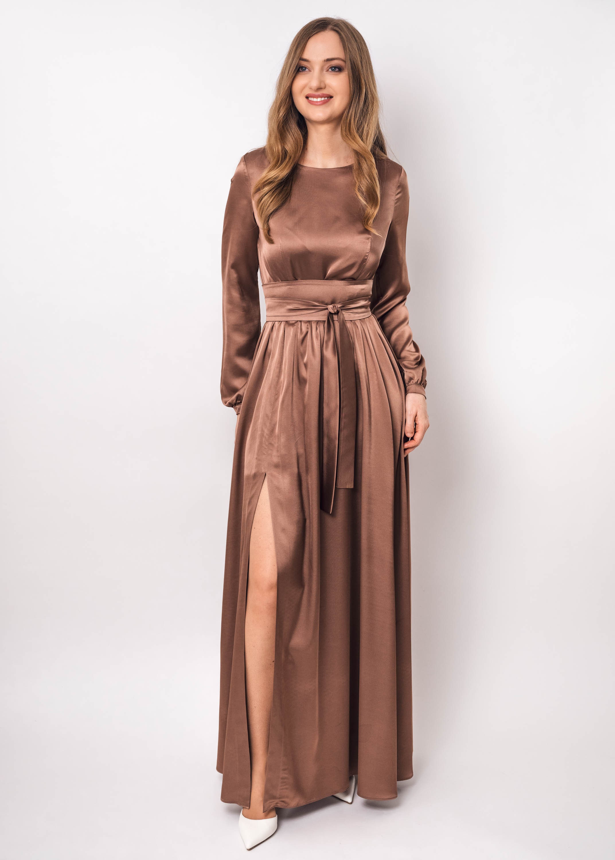 L'AUBE BLANC Belted Drape Dress Black M Laubeblanc / Belted Drape