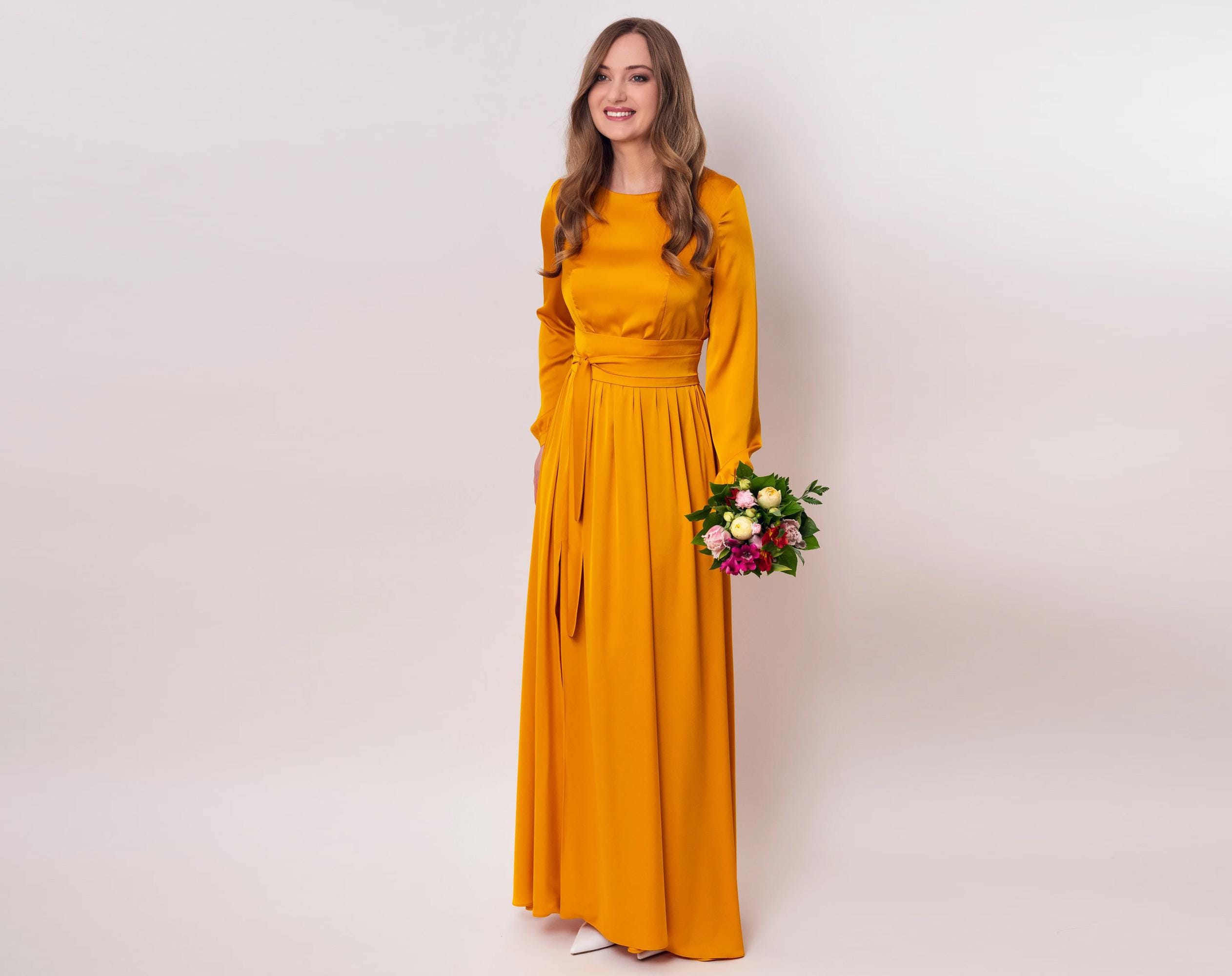 Yellow Slit Dress
