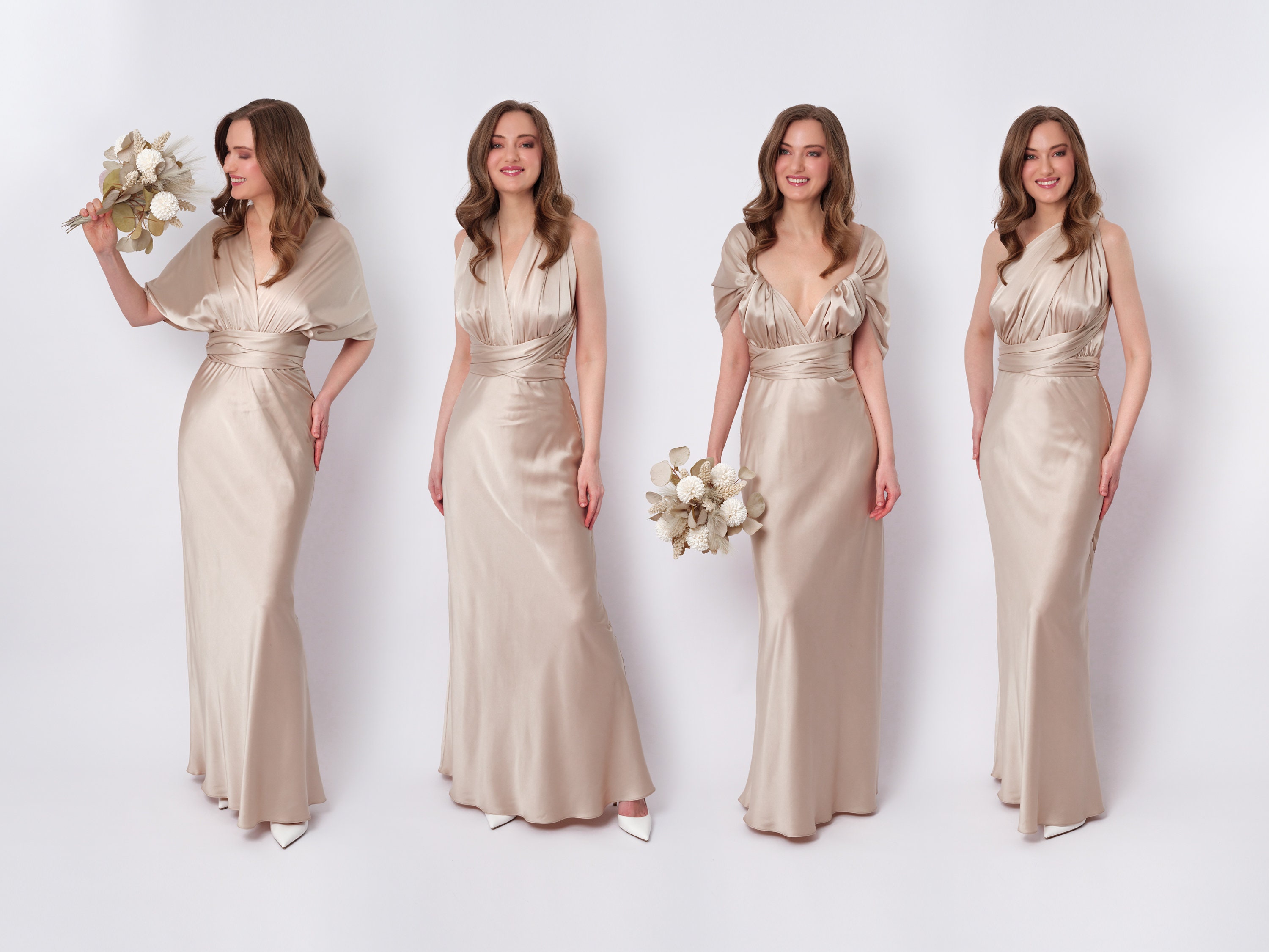 kim k beige dress Abundance Convertible Dress & Skirt – 2-in-1 Maxi Dress for Women One Size (Fits Up to 1X) / Ombre Peach (Mesh Fabric. Includes Tube Dress Inside) main image 1