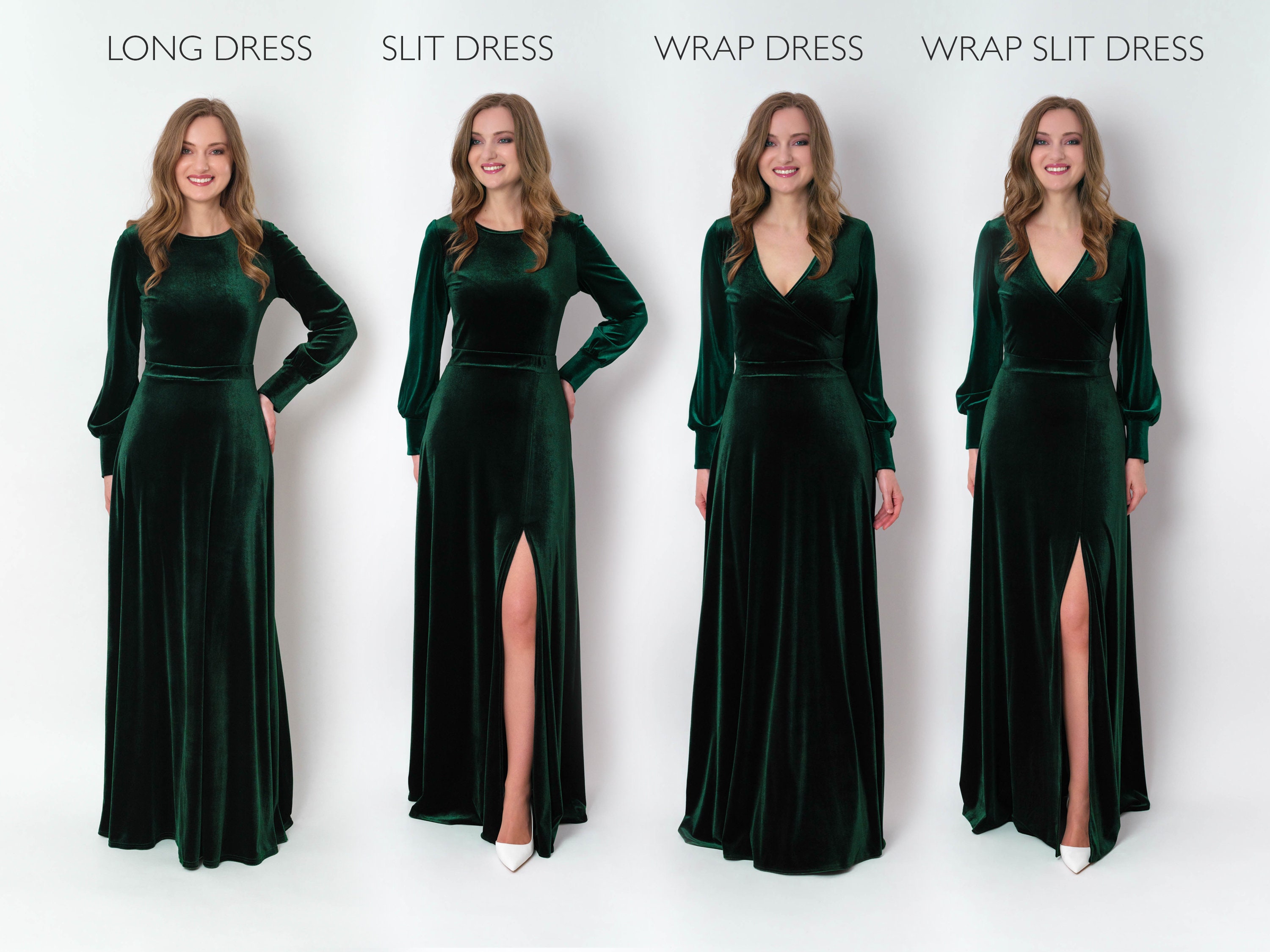etsy velvet bridesmaid dress Brown Velvet Infinity Bridesmaid Dress/Customization Size/40+ Color Plus ( size 16-26)