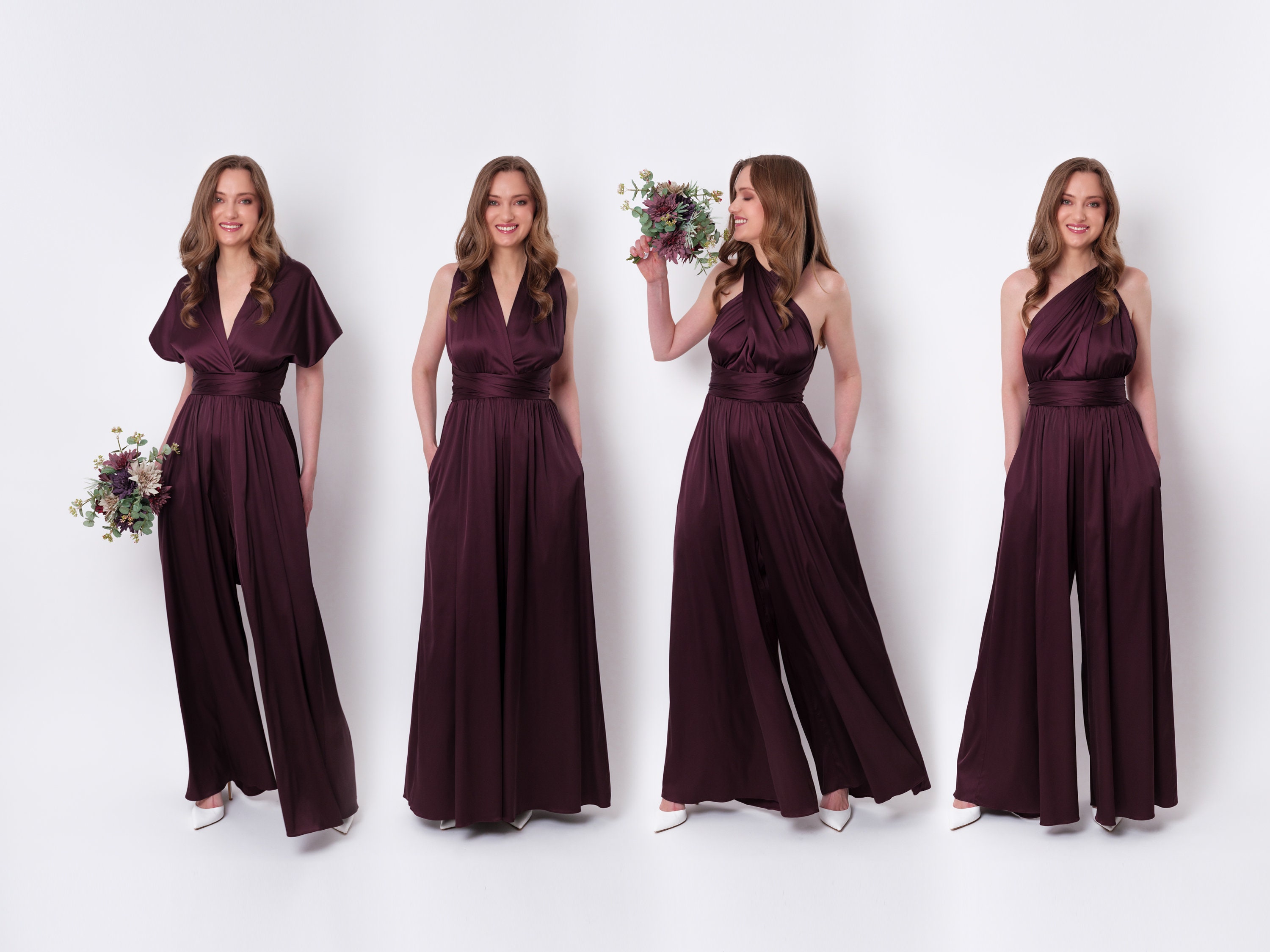 A Line Burgundy Bridesmaid - Etsy