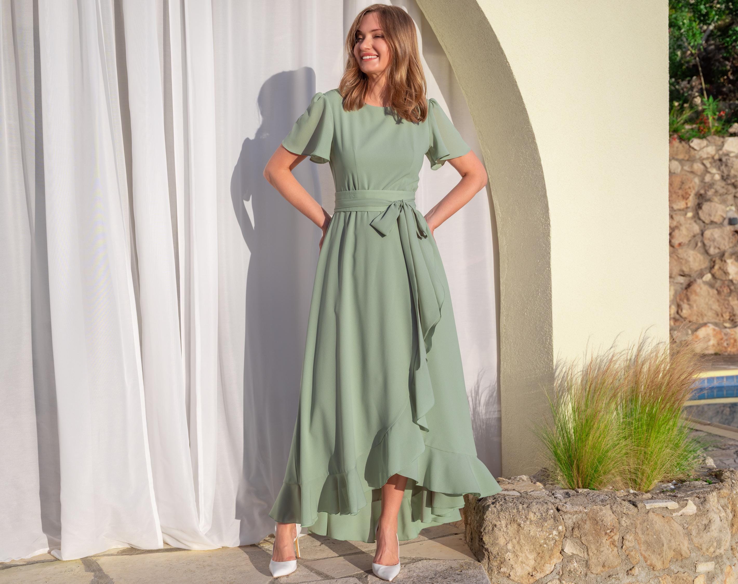 princess polly baby blue dress Stunning @roconroy in custom robe and slip dress , bridesmaids wearing our  pajamas set AGNESS #fyp #bridalrobe
