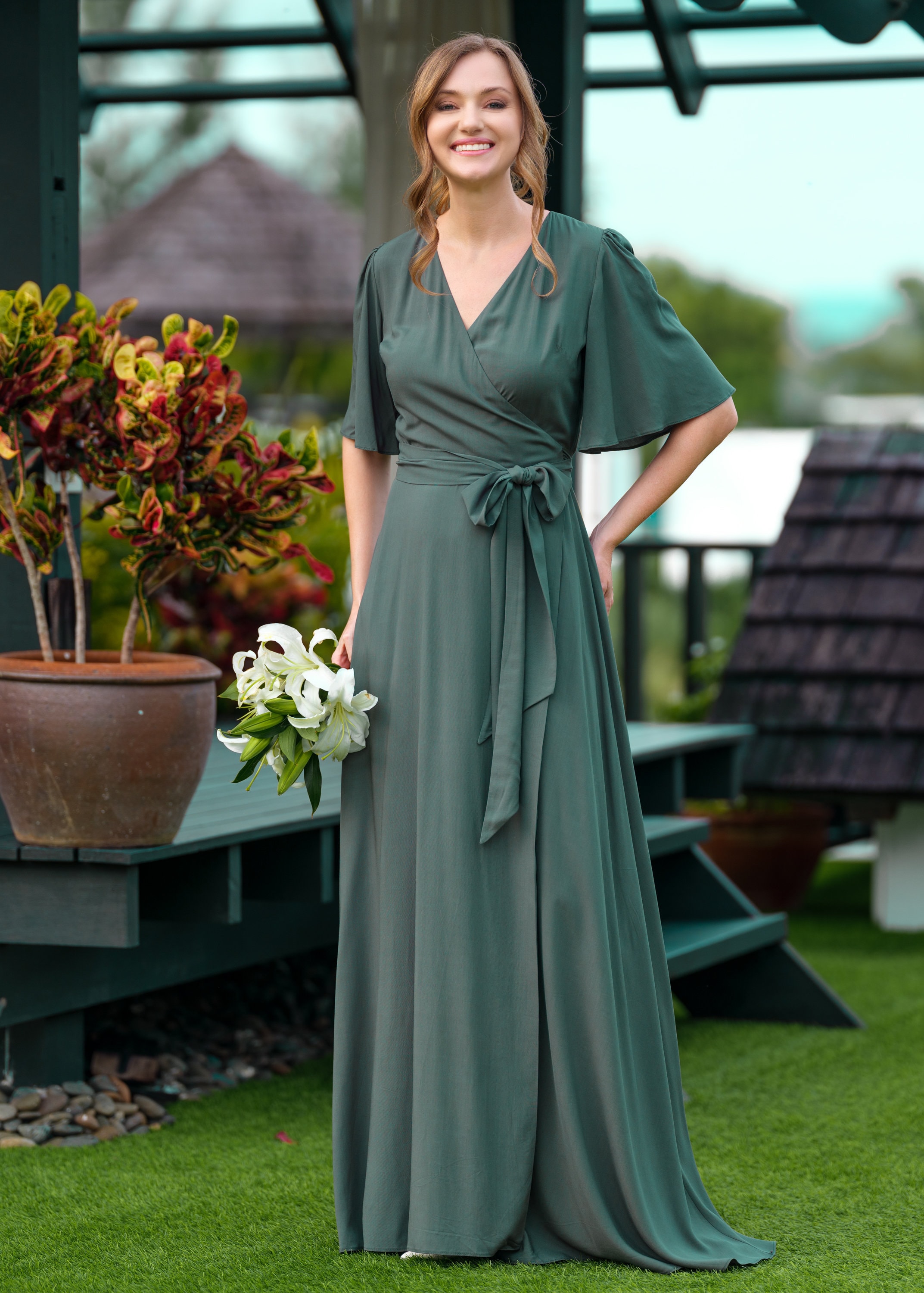 formal wrap dress for wedding and Tie Gown Brown / Plus Size Custom Fit This maxi dress The Best Wrap Dresses for