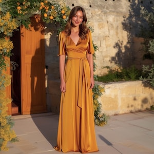 etsy gold bridesmaid dress Gold Long Bridesmaid Dresses