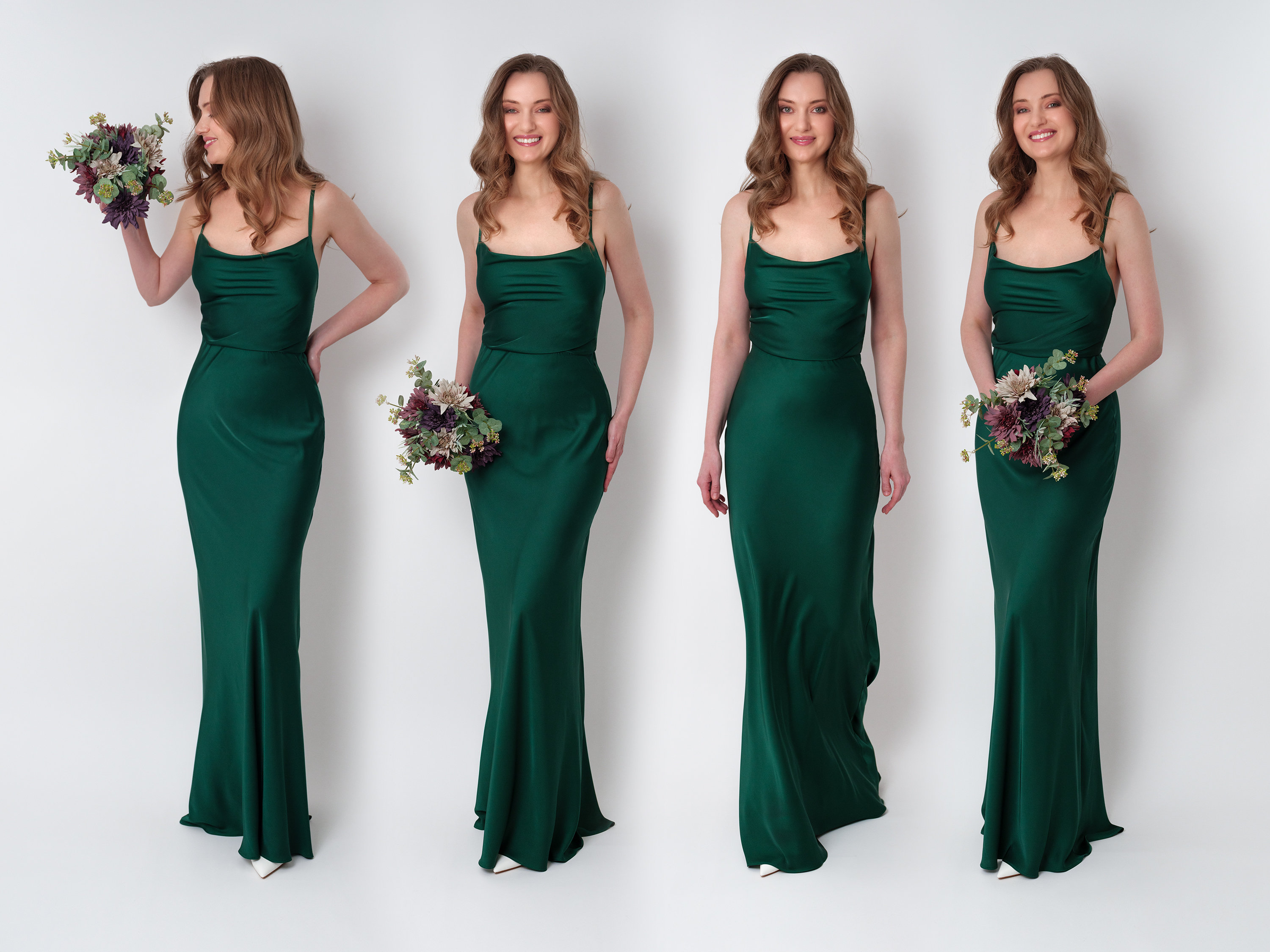 Silk Forest Green Slip Dress - Etsy