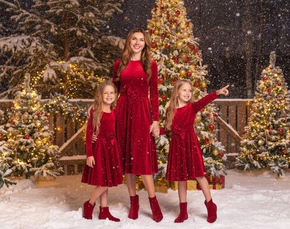 fred meyer christmas dresses Mommy & Me Red Velvet special occasions